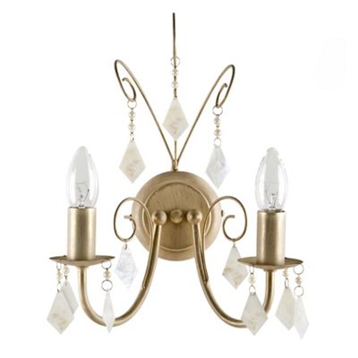 Litecraft Serenity cream and gold wall light