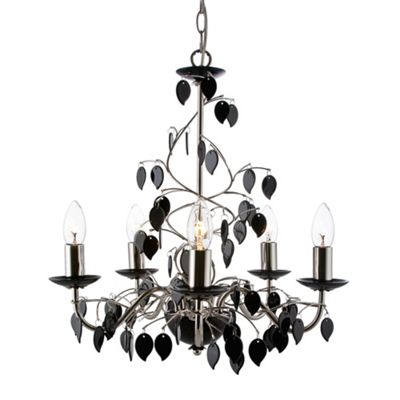 Felizia 5 light black porcelain pendant light