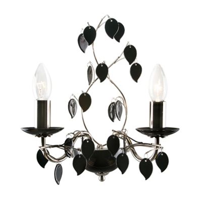 Felizia 2 light black porcelain wall light