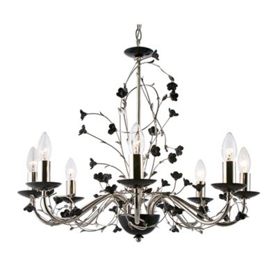 Verano 8 light black porcelain ceiling light