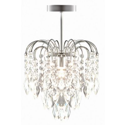 Litecraft Fontaine 1 Light Crystal Ceiling Light