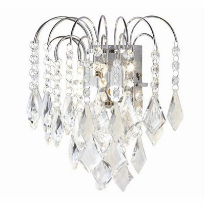 Fountaine 2 Light Crystal Wall Light