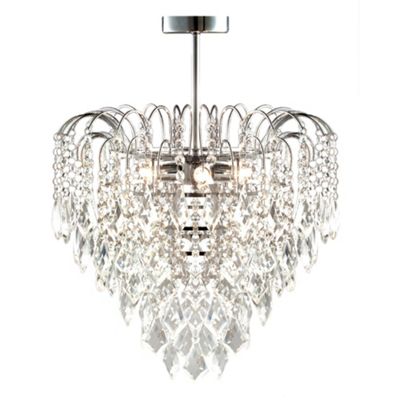 Litecraft Fontaine 5 Light Crystal Ceiling Light