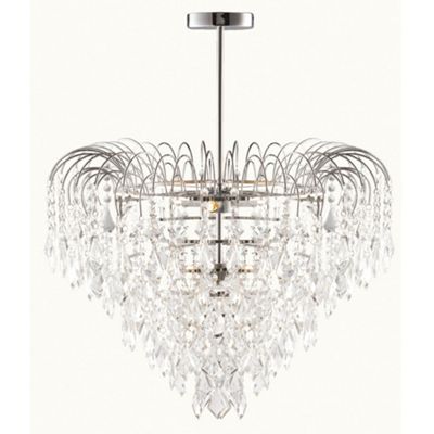 Litecraft Fountaine 7 Light Crystal Ceiling Light