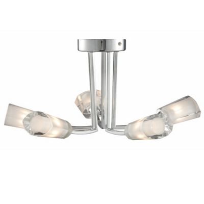 Litecraft Kay Chrome 5 Light Ceiling Light