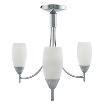 Litecraft Magara Chrome 3 Light Ceiling Light