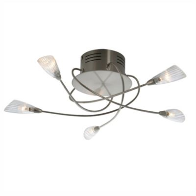 Litecraft Tokyo 5 Light Semi Flush Ceiling Light