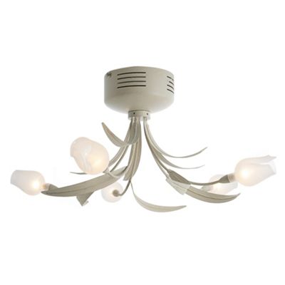 Roslin Cream 5 Light Floral Ceiling Light