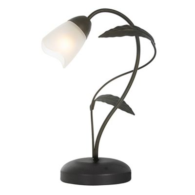 Litecraft Elana Black Floral Table Lamp