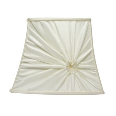 Ivory Bowed Beaded Lamp Shade