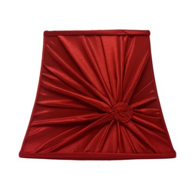 Red Bowed Beaded Lamp Shade