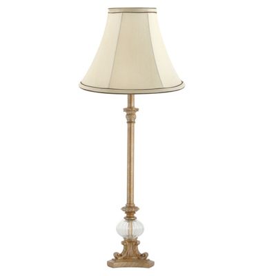 Litecraft Antique Gold Effect Glass Ball Large Table Lamp