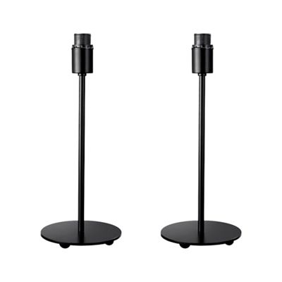 Litecraft Pack of two Black Round Table Lamp Base