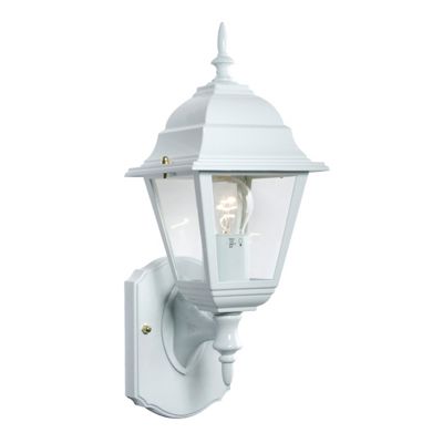 Pack of two White Outdoor Wall Lantern Lights