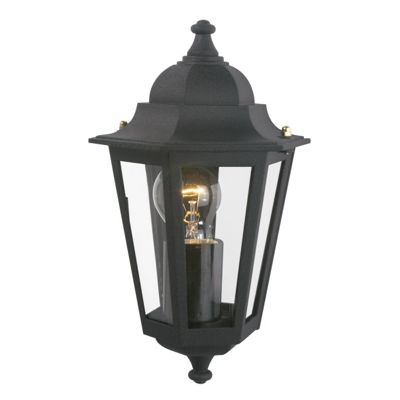 Litecraft Pack of two Black Outdoor Flush Wall Lanterns