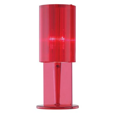 Litecraft Pack of three Red Acrylic Ribbed Table Lamps