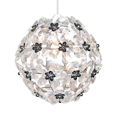 Crystal Effect Easy Fit Floral Lamp Shade