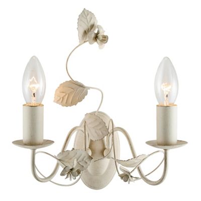 Litecraft Pack of two Cream and Gold Jemima Wall Lights