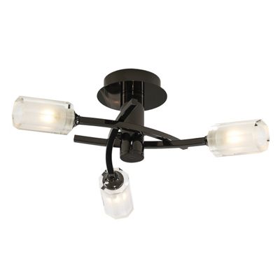 Octi Black Chrome 3 Light Ceiling Light