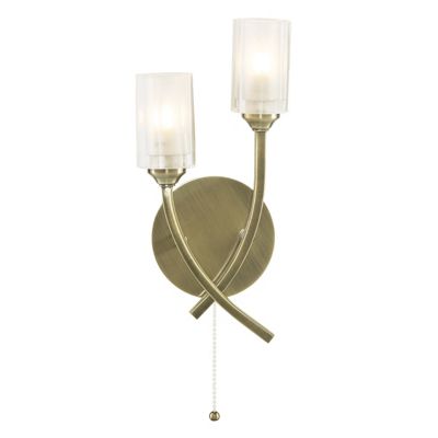 Octi Antique Brass 2 Light Wall Light