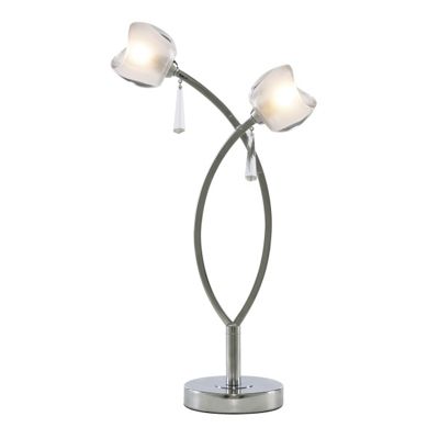 Marta Chrome 2 Light Table Lamp