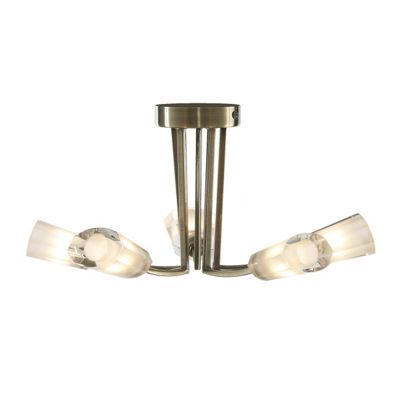 Litecraft Kay Antique Brass 5 Light Ceiling Light