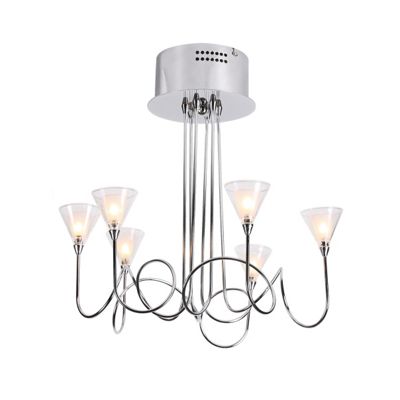 Litecraft Nekkar Chrome 6 Light Ceiling Light