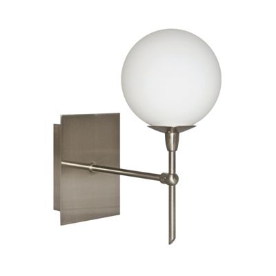 Atom Satin Silver Wall Light