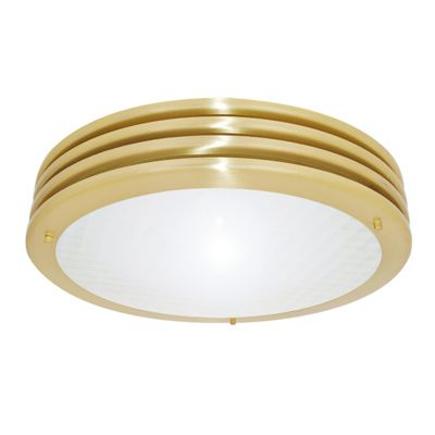 Litecraft Nimbus Satin Brass Flush Ceiling Light