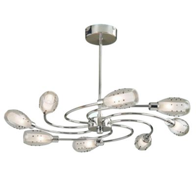 Algol Chrome 8 Light Ceiling Light