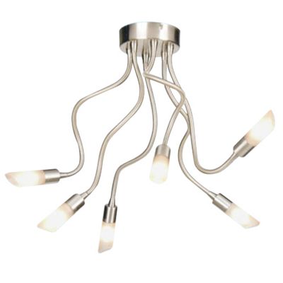 Litecraft Hadar Chrome 6 Light Ceiling Light