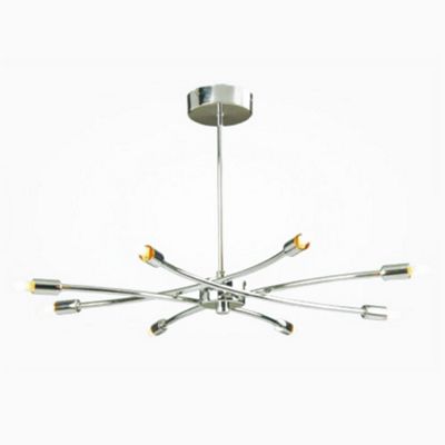 Litecraft Chara 8 Light Chrome Ceiling Light