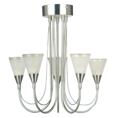 Mirium Satin Chrome 5 Light Ceiling Light