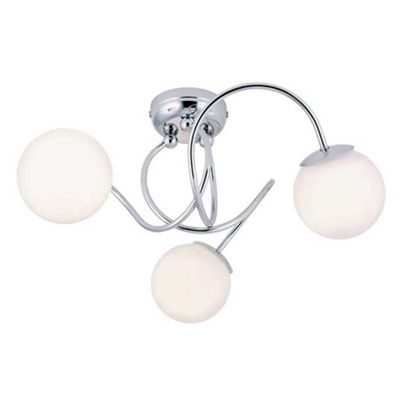 Global Chrome 3 Light Ceiling Light