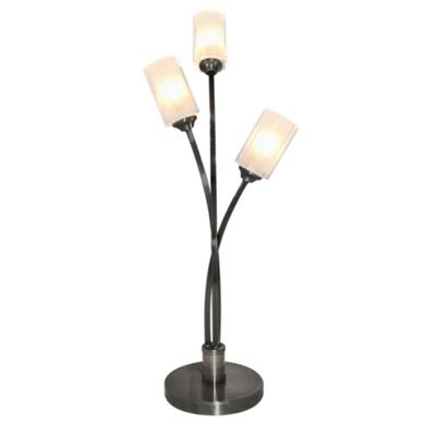 Octi Black Chrome 3 Light Table Lamp