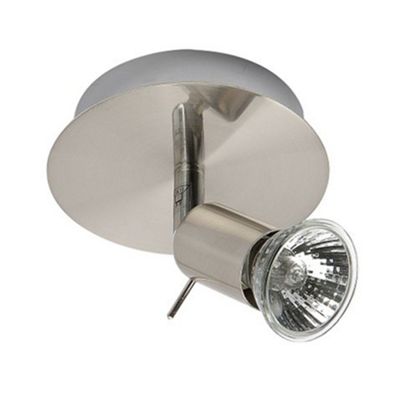 Pack of 2 Zion brushed chrome single spot lights