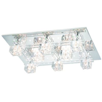 Litecraft Cubic 8 Light White LED Ceiling Light