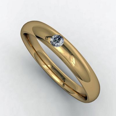 9ct Yellow 3mm Diamond Court
