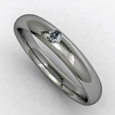 9ct White 3mm Diamond Court