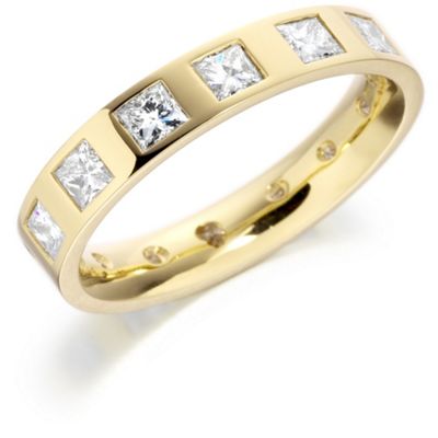 Mens 4mm,9ct yellow gold 1.82ct,diamond set