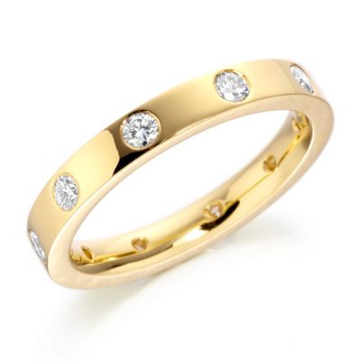Ladies 3mm 18ct yellow gold060ct diamond set wedding ring 172425