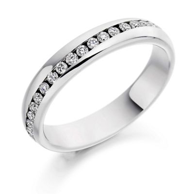 Ladies 18mm,9ct white gold,0.57ct diamond set