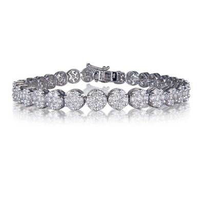 Ladies certified 18ct gold 7ct diamond bracelet