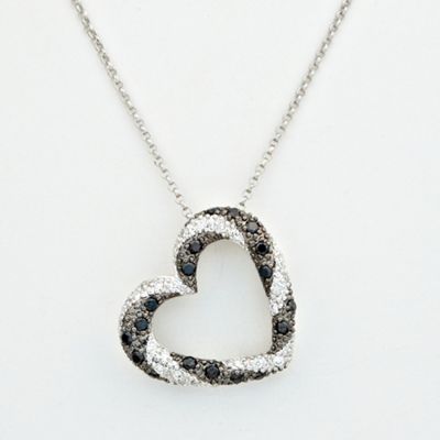 Ladies 18ct white gold black and white 0.29ct