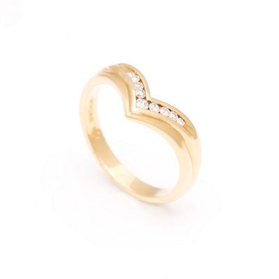 Ladies 9ct yellow gold 0.14 carat wedding ring