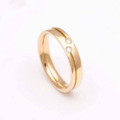 Ladies 9ct yellow gold 0.05 carat wedding ring