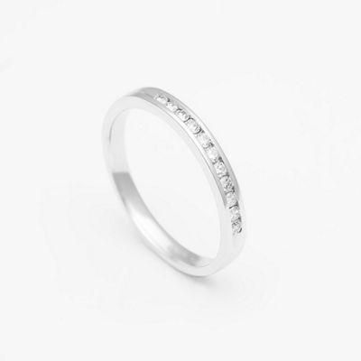 Swesky Ladies 9ct white gold 1/2 carat eternity ring