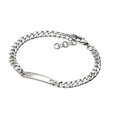 D is for Diamond Boys sterling silver diamond set bracelet