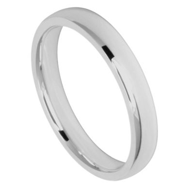 Swesky Ladies 3mm 9ct white gold court ring