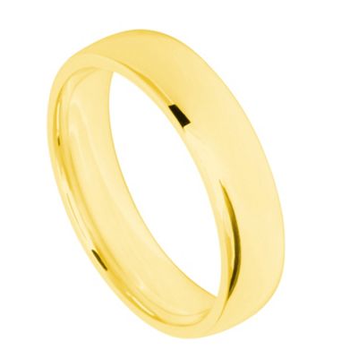 Swesky Mens 5mm 9ct yellow gold court ring